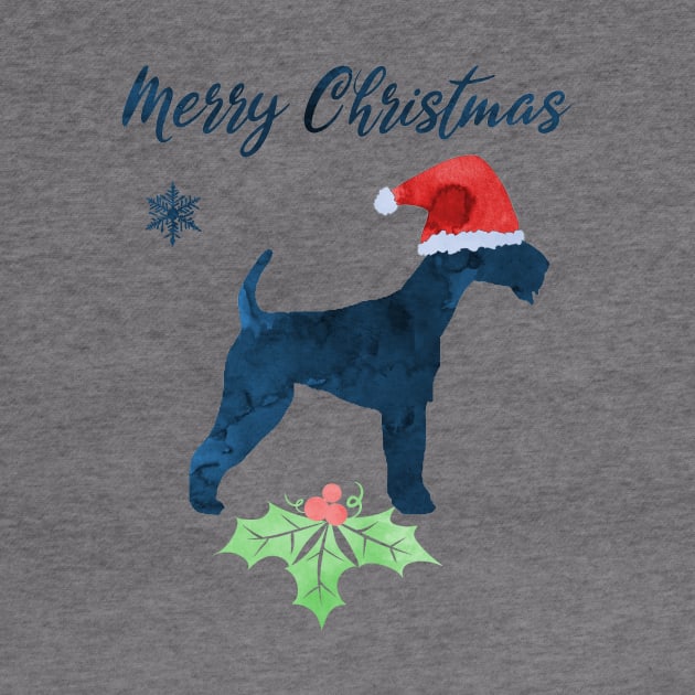 Christmas Airedale Terrier by TheJollyMarten